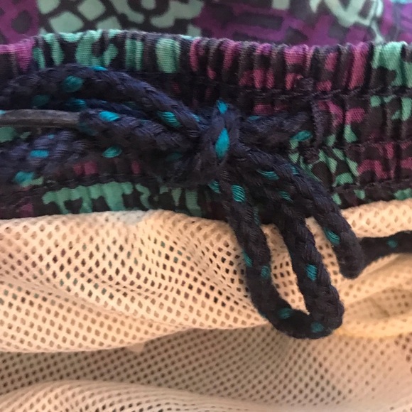 Pierre Cardin Purple Teal Geometric Swim Trunks - Picture 4 of 6